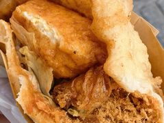 -小红车炸蛋葱油饼