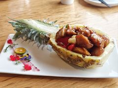 原只菠萝焗猴头菇-汝是素•文创素食馆(金月湾店)