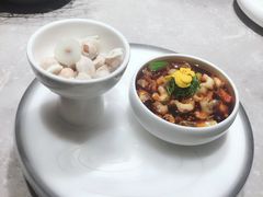 辣酒汁花螺配夏威夷果-木守西溪溪隐餐厅