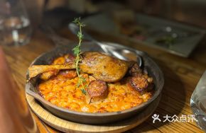 Confit Duck Leg with White Bean Sausage Stew
