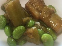茄子烧毛豆-梅林春晓花园餐厅