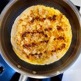 腌鸡排剩余的面糊变成披萨🍕[胜利][胜利][胜利]