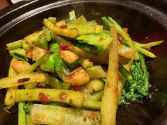 虾酱西兰苔-绿茶餐厅(龙井船宴· 品牌总店)