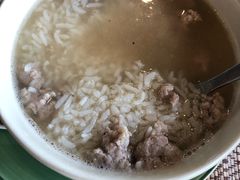 boiled rice with pork-Cafe de Thaan Aoan