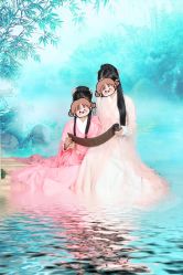 -后宫·古装汉服京剧儿童亲子全家福摄影