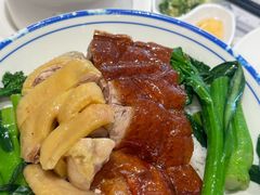 烧鹅叉烧拼盘饭-香港新发烧腊茶餐厅(书城店)