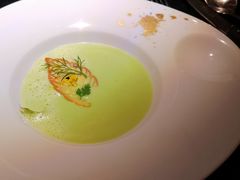 鳕鱼子芦笋汤-wann lounge 低温慢煮牛排·清吧