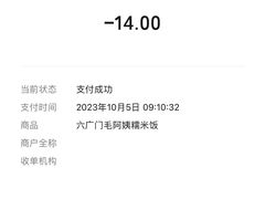 账单-六广门毛阿姨糯米饭