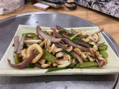 鱿鱼炒时蔬-力哥地道海南菜·联谊文昌鸡老店