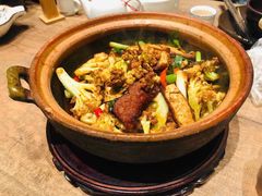 XO酱虾干花菜煲-香园茶社·金陵小灶(老门东店)