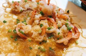 Garlic Rice Noodles Steamed Shrimp