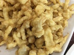 干炸蘑菇-丽泽山庄·生态怀柔菜·虹鳟鱼(红螺寺店)