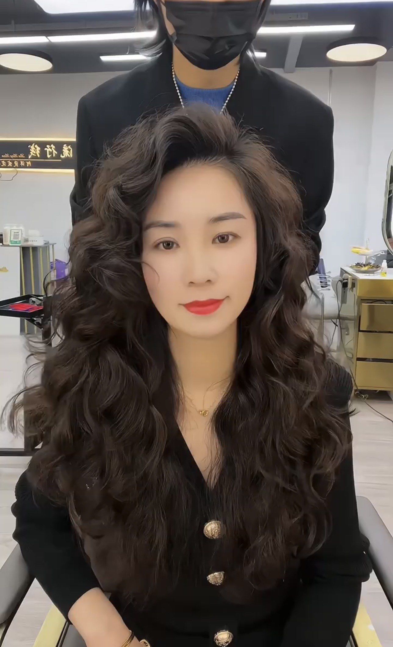 烫前烫后对比高颅顶烫发