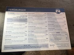 菜单-Fergburger(皇后镇店)