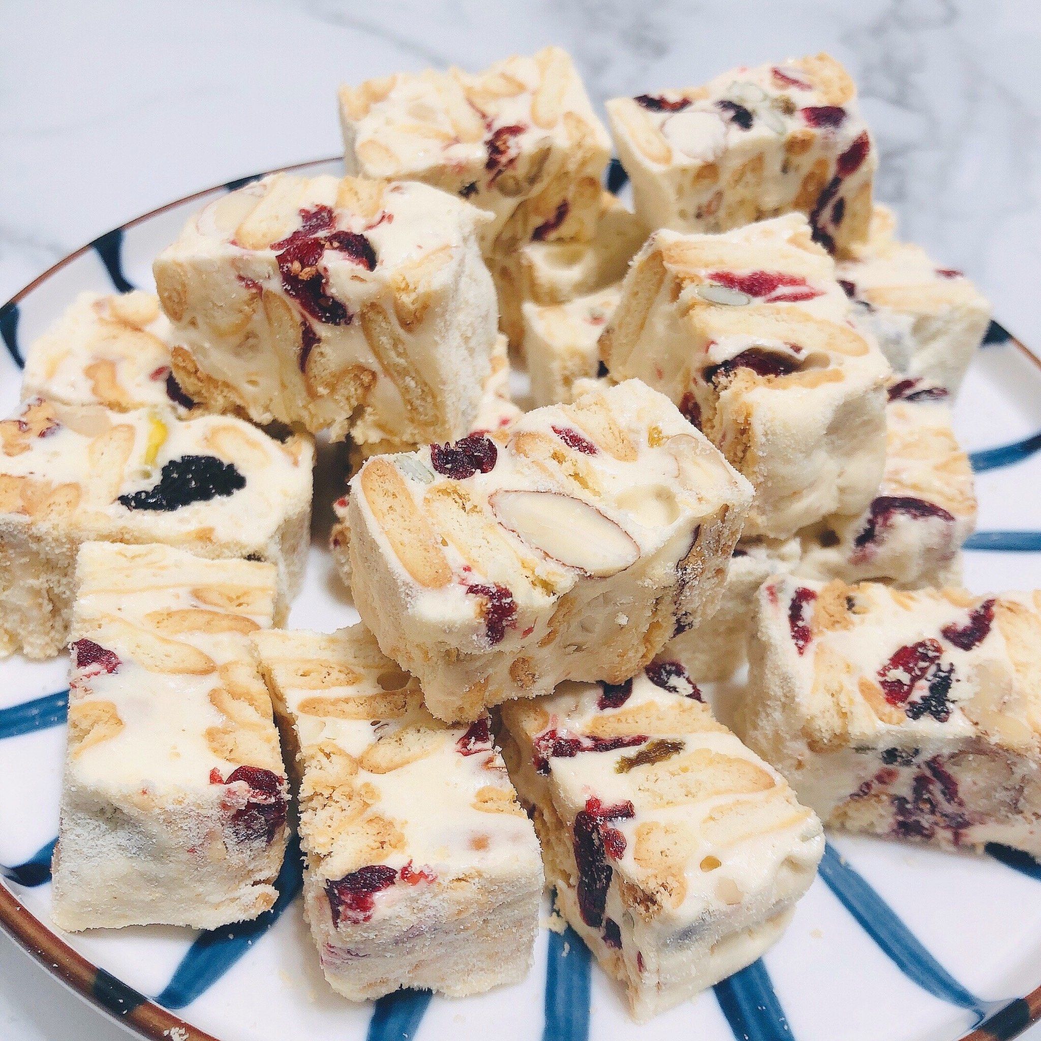 🔓『蔓越莓坚果雪花酥』一次成功🌈