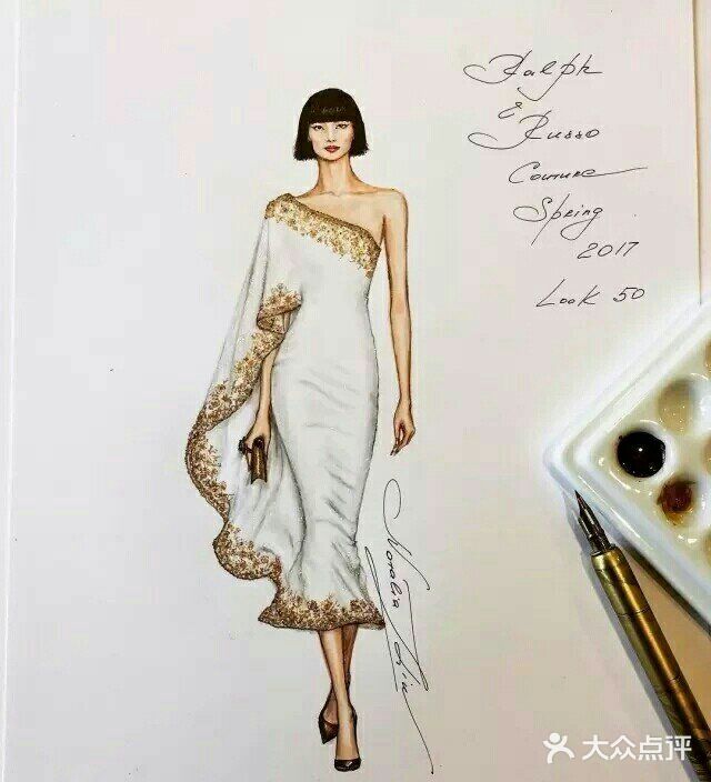 当婚纱👰碰上手绘，所有女生都会沉醉[色]