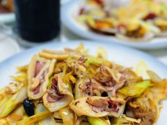 五花肉炒笔管-来之顺海鲜菜馆·青岛菜·始于1993(栈桥店)