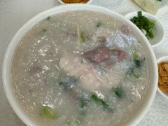 菜心粒牛肉鱼片粥-番禺宾馆丽苑厅