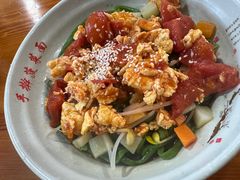 西红柿鸡蛋面-手擀菠菜面(西康路店)