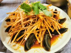 时令皮蛋拌馓子-靓靓蒸虾·头牌蒸虾(南山桂庙店)