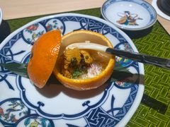 橙子香箱蟹佐醋冻配秋葵鱼子酱-鮨鳳
