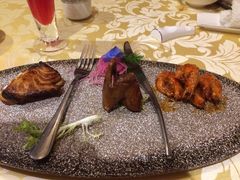 银鳕鱼，乳鸽，xo酱元宝大虾-涵苑私宴定制(外滩店)
