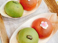 红豆青青团&芋泥流沙粉粉团-LELECHA乐乐茶(上海五角场万达广场店)