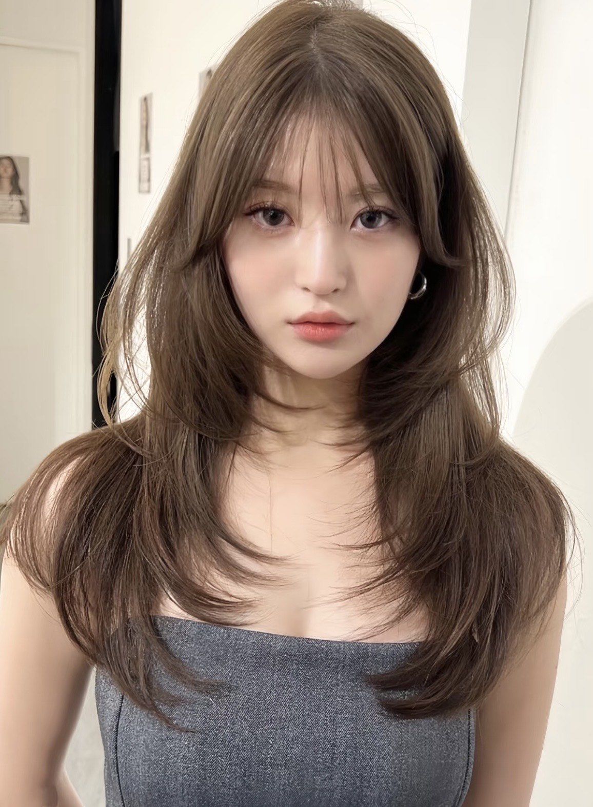 方圆脸天菜发型绝美高层次长发\\n剪