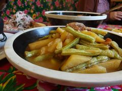 猪肉炖豆角-闯关东东北农家菜(崂山石老人店)