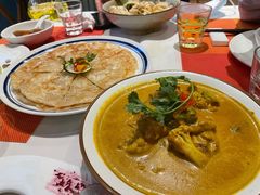 咖喱时蔬配手抓饼-若蘭慈·无国界素食料理(欢乐海岸店)