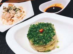 浇汁茄子和青芥虾球-小城粥道·海胆鲜虾粥(解放广场店)