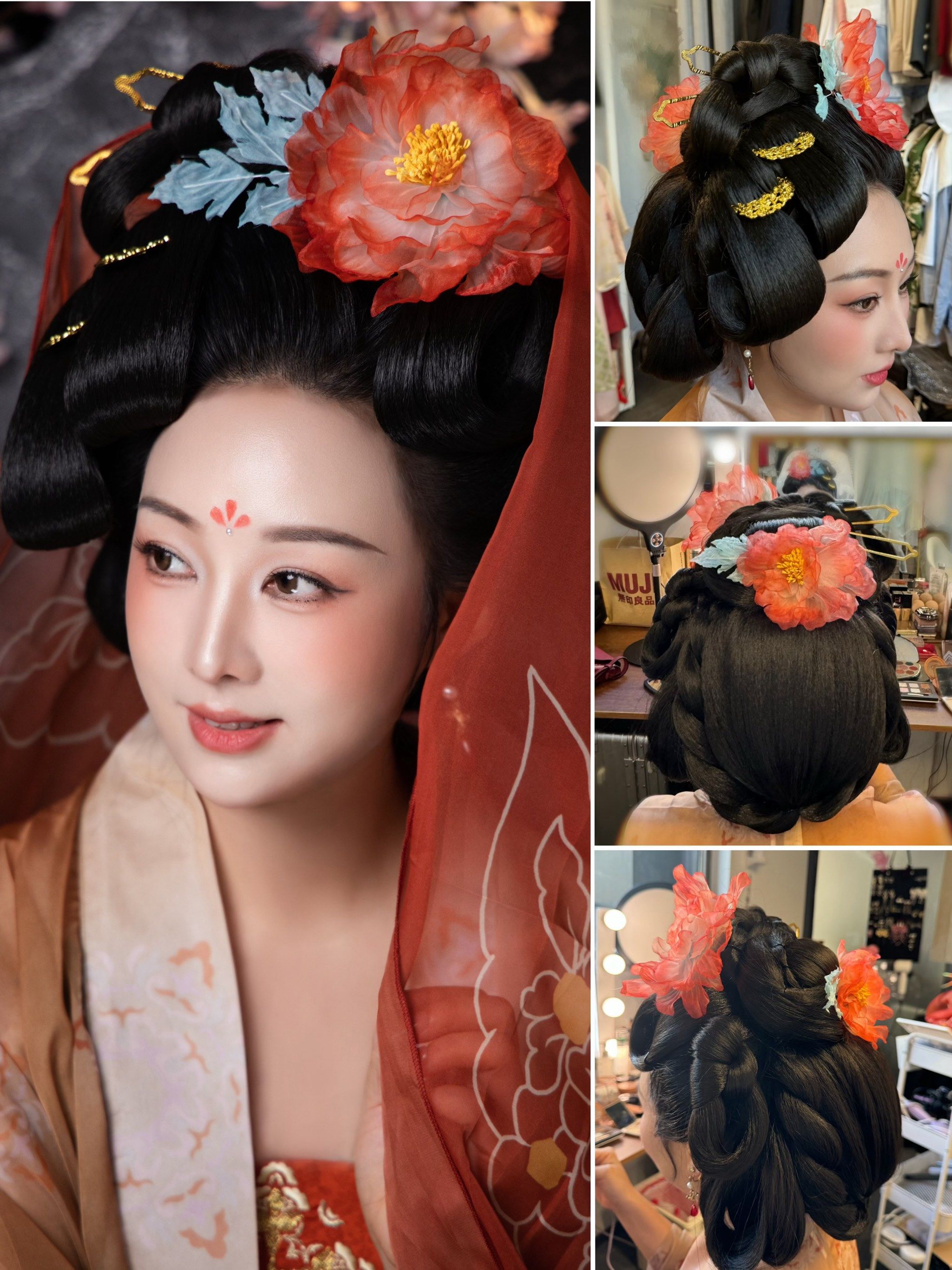 古风造型大解锁～做了这颗唐制大头就是大唐牡丹