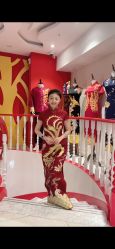 -金扣子旗袍新娘装订婚喜婆婆喜妈妈定制(宽厚里旗舰店)