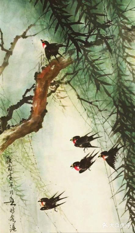 春天的水墨画,生动优美