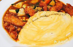 Kyoto Fried Fish Curry Omelette Rice