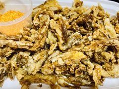 椒盐鲜蘑-捏上开口笑海鲜水饺(台山街店)
