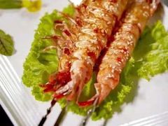 烤深海大虎虾-开海·红岛海鲜虾水饺(石老人店)