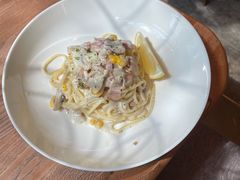 黑松露奶油蘑菇培根意面-麦田工坊(月湖店)