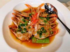 金蒜胜瓜蒸开片虾（半份）-皇朝会.经典传统粤菜(外滩店)