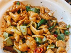 腊八蒜炒肥肠-惠丰堂饭庄·烤鸭·京味菜(西北旺·唐家岭店)