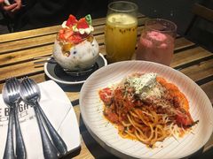 鲜茄茸大虾配马斯卡朋意大利面-BE BRIGHT KITCHEN(正佳广场店)
