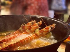 花竹虾-鲜入围煮花胶鸡海鲜火锅