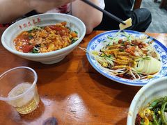 西红柿鸡蛋面-手擀菠菜面(西康路店)