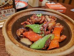 捞叶爆炒文昌鸡-南海渔家•海鲜•正宗海南菜(海棠湾店)