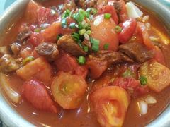 西红柿炖牛腩-金杏·粘卷子 烤鸭 农家菜