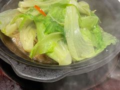 虾酱啫马兰生菜-十六台·经典广东菜(德外大街店)