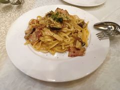 奶油蘑菇培根意面-爱茉莉意大利西餐厅