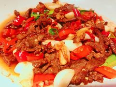 小炒黄牛肉-食欲老院子荆芥疙瘩汤(经五路店)
