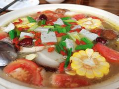 山药腊肉腊排养生汤锅-花水湾红太阳牛肉汤锅
