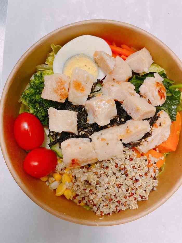 无谷轻食·沙拉·营养餐(万科中心店)-"红豆薏米粥:和紫薯粥一样,上面